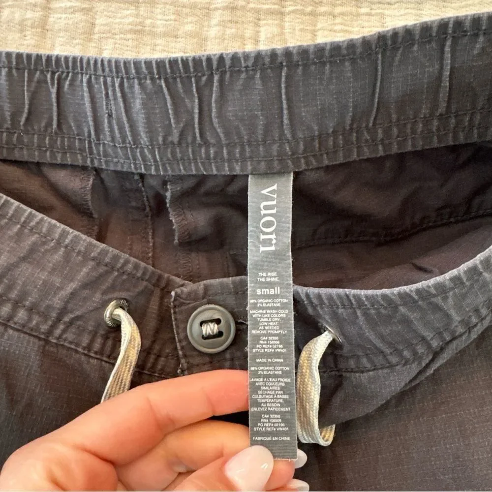 Vuori Ripstop in Charcoal Gray Stretch Cotton Pants Women's Size Small FLAWED!!! - Picture 3 of 7